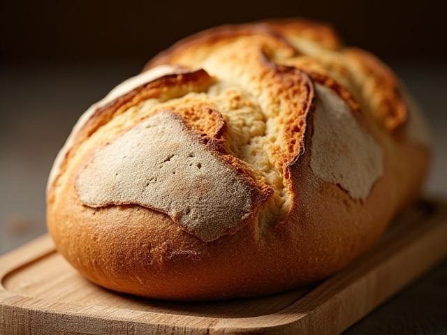 Artisan sourdough bread with a perfectly scored crust, cooling on a rack